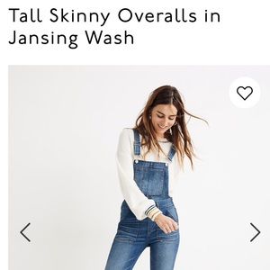 Madewell Tall Skinny Jean Overalls (S)